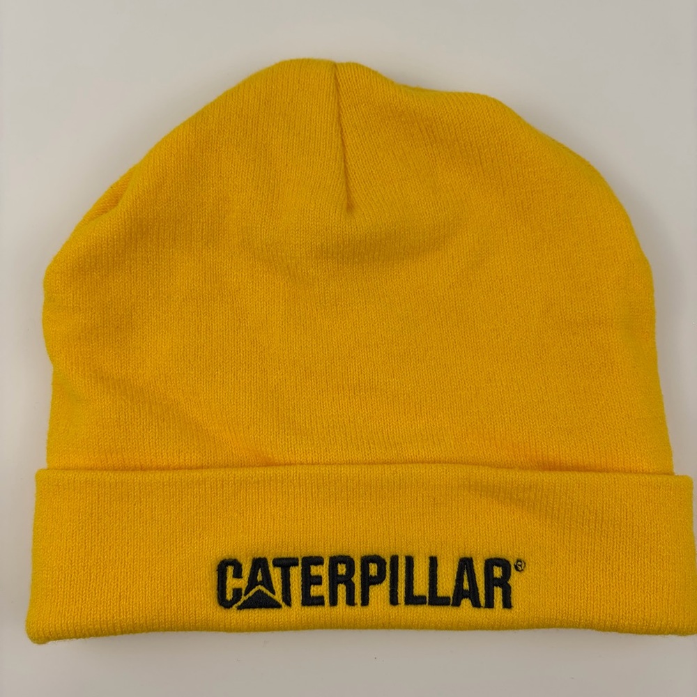 Caterpillar Adult Yellow Beanie Winter Hat Toque, Men's, Unisex, Workwear